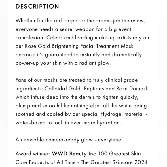 NIB 111SKIN Rose Gold Brightening Facial Treatment Masks x5 Individually Sealed - Picture 7 of 13